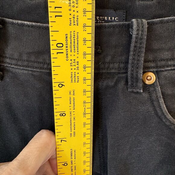 Banana Republic Denim Jeans Men's Size 31Wx30L Straight Fit Black Medium Wash - Picture 6 of 13